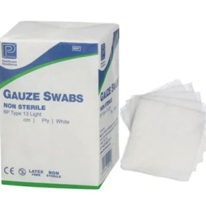 Gauze Swabs: 5 x 5cm 8 ply x 100