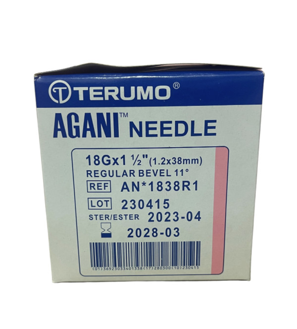 Terumo Agani Pink Needles 18g x 1.5" x 100